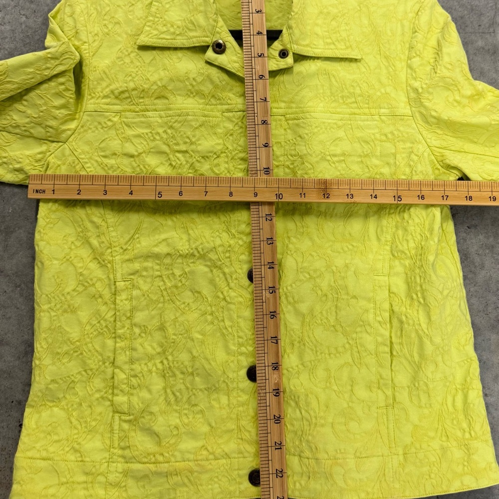 Ruby Rd. Quilted Lime Button-Front Jean Jacket - image 7